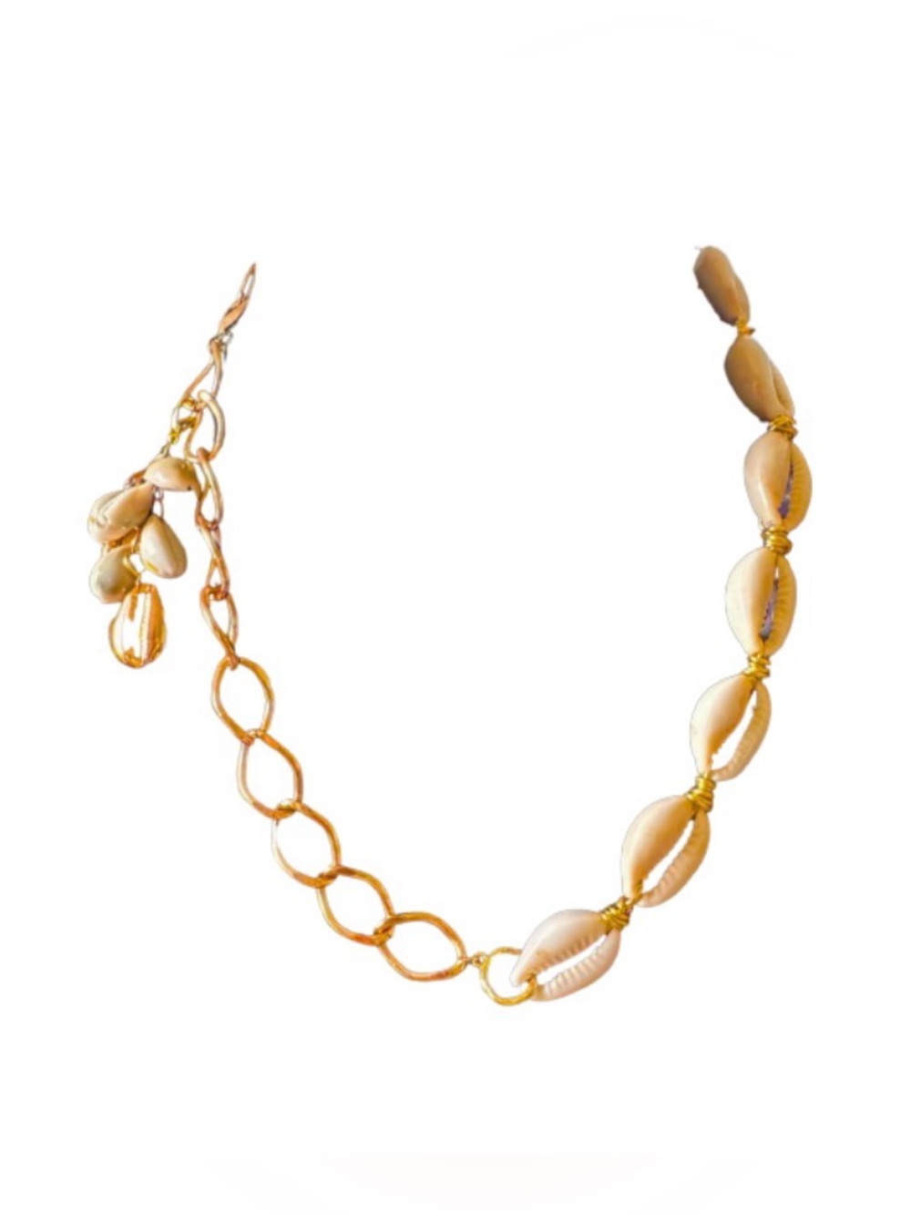 Reversible Hand Crafted Cowrie  Shell Necklace - Picture 4 of 9